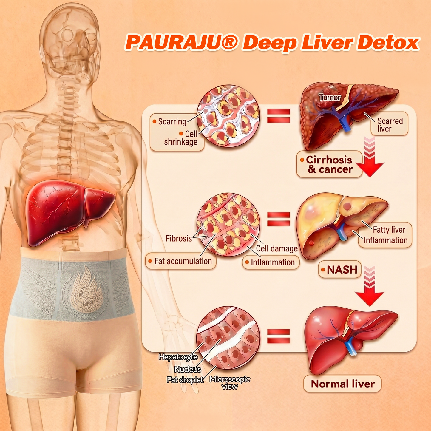 PAURAJU®🌵💖 30-Min All-in-One Micro-Particle Fat-Burning Shorts✅Ignites deep microcirculation to melt fat, flush toxins, and reverse metabolic aging.