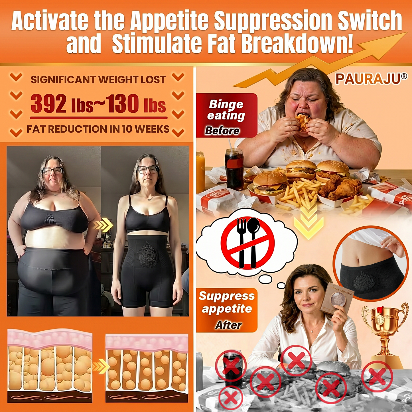 PAURAJU®🌵💖 30-Min All-in-One Micro-Particle Fat-Burning Shorts✅Ignites deep microcirculation to melt fat, flush toxins, and reverse metabolic aging.